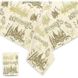 Vusnud 3 Packs - Wizard Tablecloth, Plastic Wizards Themed Halloween Table Covers, Disposable Magical Party Supplies, 52 x 108'', Fit for 8 Ft Table, for Halloween Party Decoration, Set of 2 Vusnud 3 Packs - Wizard Tablecloth, Plastic Wizards Themed Halloween Table Covers, Disposable Magical Party Supplies, 52 x 108'', Fit for 8 Ft Table, for Halloween Party Decoration, Set of 2