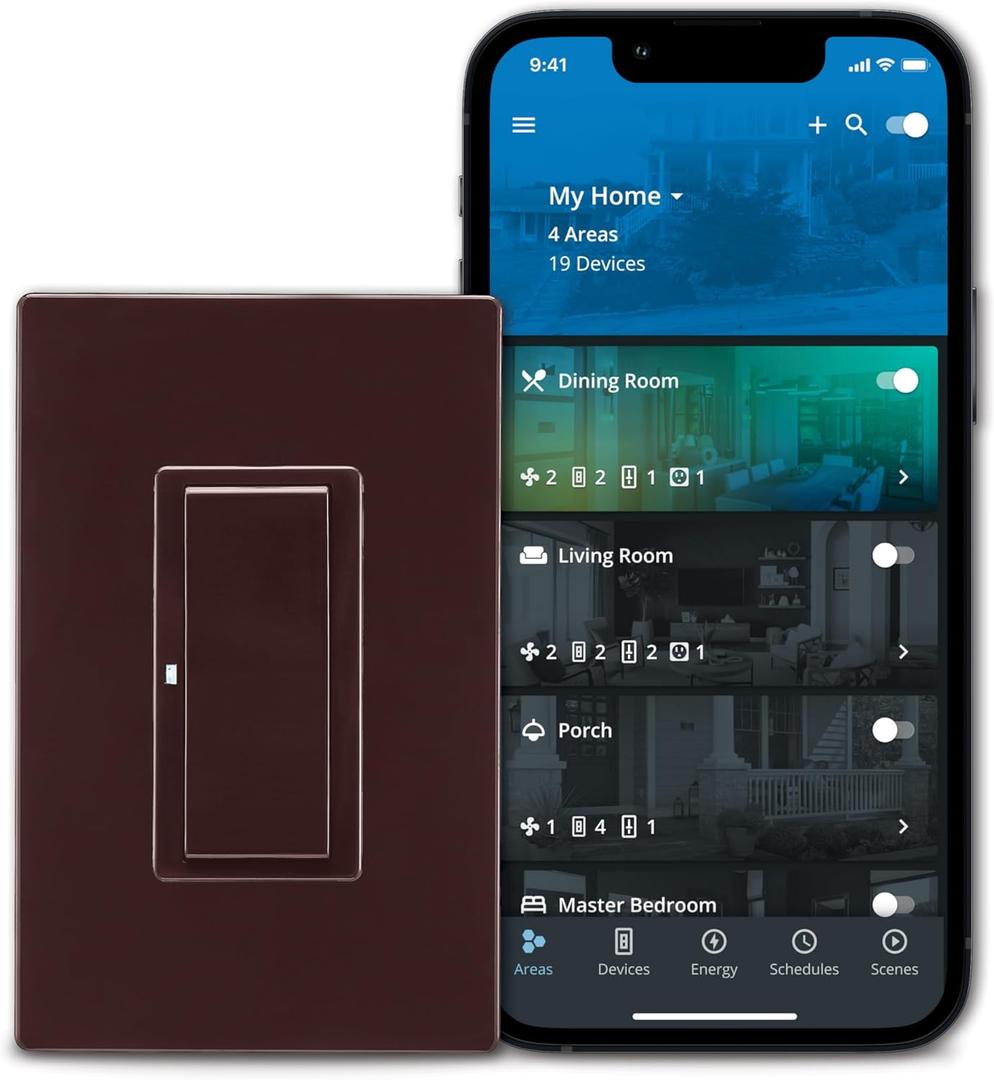 Eaton Wi-Fi Smart Home Switch Works with Hey Google and Alexa, Color Change Kit (Brown/Black/Gray)