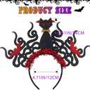 JAKAWIN Light Up Snake Headband Black Halloween Costume Hair Accessories Led Headpiece for Women