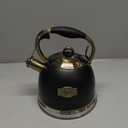 Tea Kettle -3.0 Quart Tea Kettles Stovetop Whistling Teapot Stainless Steel Tea Pots for Stove Top Whistle Tea Pot (Black)