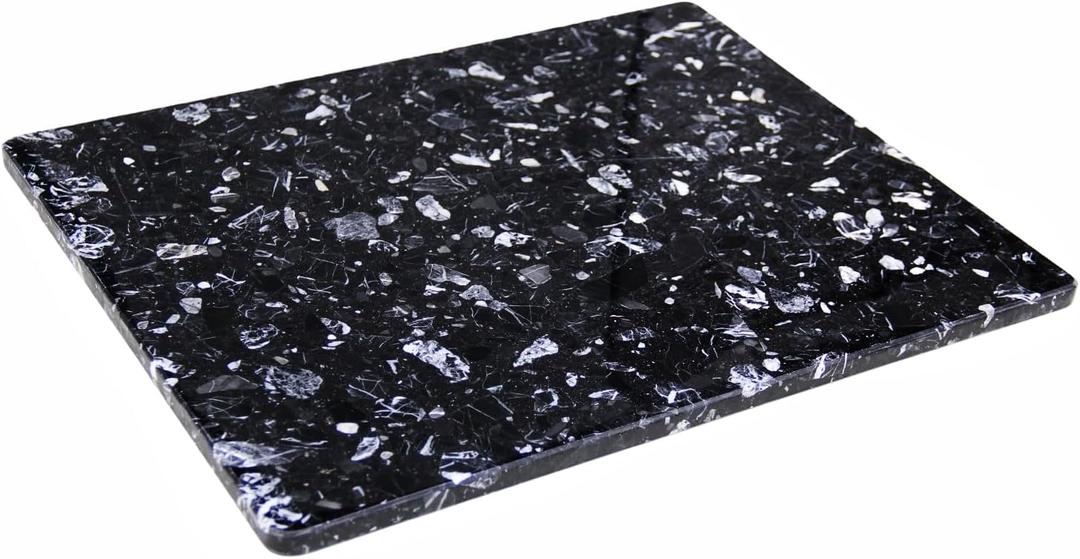 Black Block - Marble Cutting Board for Kitchen, 16 x 12 Inch Marble Pastry Slab, Heavy Duty Stone Cutting Board for Dough Kneading, Baking, Rolling, Cheese