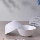 30 OZ Max Cereal Soup Bowl Set of 6, Opal Glass 7.2 inch White Ribbed Bowls for Ramen, Noodle, Salad, Fruit, Dishwasher and Microwave Safe