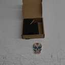 Lineshading 4 Pcs Day of The Dead Table Decorations Day of The Dead Centerpiece for Table Dia De Los Muertos Tiered Tray Decor Wood Sugar Skull Block Signs for Halloween Party Home Shelf Decoration