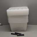 IRIS USA 19 Qt Stackable Plastic Storage Bins with Lids, 6 Pack - BPA-Free, Made in USA - Discreet Organizing Solution, Latches, Durable Nestable Containers, Secure Pull Handle - Pearl