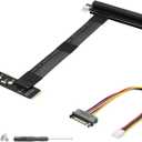 CERRXIAN M.2 NGFF to PCI-e 16x Graphics Riser Card,90 Degree Left M.2 NGFF Key to PCI-Express 16X Extension Cable