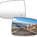 Left & Right Side Heated Convex Mirror Glass Fits for 2009-2017 Dodge Ram 1500, 2010-18 Ram 2500 Replacement for 68079363AA 68050299AA 1 Pair