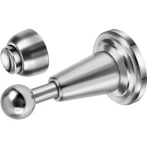 Door Stopper, 2 Pack Magnetic Door Stop, Soft-Catch Magnetic Door Catch, Door Hold Open, Stainless Steel, Brushed Satin Nickel Chrome, Hold Your Door Open Softly, Wall Mount, 2 Pack for Wide Doors