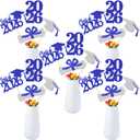 24Pcs 2026 Graduation Table Centerpiece Sticks Blue and Silver 2026 Graduation Centerpieces for Tables 2026 Class of 2026 Graduation Party Table Decorations Blue and Silver
