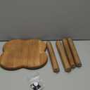 Solid Wood Step Stool for Adults Bathroom, Kitchen, Bedroom & Entryway Use, Easy-Clean Real Wood, Rounded Corners, Stable 4-Leg Design, Quick No-Tool Assembly, Portable Plant Stand