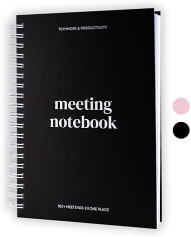 Lamare Meeting Notebook for Work Organization – Perfect Work Notebook for Note Taking, Meeting Planner and Office Supplies for Men & Women