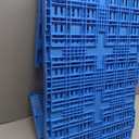 Collapsible Milk Crate, 72L Heavy Duty Plastic Storage Crate Stackable, Collapsible Crates for Storage, Space Saving for Home & Camping - Extra Large, Holds 130 lbs, Blue