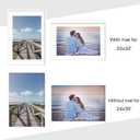 Abtgt 24x36 Poster Frame Set of 3, Display Pictures 20 x 30 with Mat or 24 x 36 without Mat, Picture Frame for Wall Mounting Display, White
