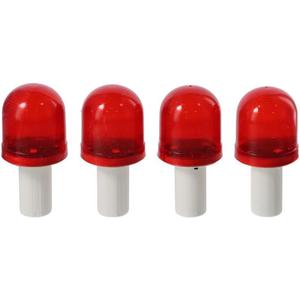 4 Pack Cone Round Red LED Traffic Cone Lights, ABS Polycarbonate Emergency Flashing Warning Light, for Traffic Safety and Emergencies