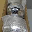 4 Pcs Large Disco Ball Decor Silver Hanging Mirror Disco Balls Ornament for New Year Decor Christmas Tree Wedding Party Supplies Holiday Dance Music Festivals Club, 6 Inch