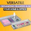 YBM HOME Silver Mesh Drawer Cabinet and or Shelf Organizer Bins, School Supply Holder Office Desktop Organizer Basket 1611s (1, 6x15x2 Inch)