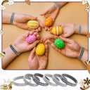 Sumind 48 Pcs He Is Risen Bracelets Bulk Christian Easter Egg Fillers Religious Silicone Wristbands Bible Rubber Bracelets Cross Catholic Exchange Gifts for Adults Spring Easter