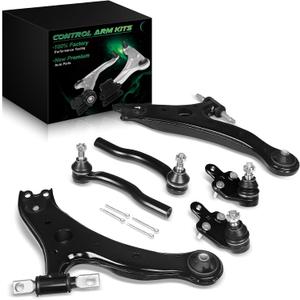 6pcs Set of Front Lower Control Arm Lower Ball Joint & Outer Tie Rod Ends for:-Toyota Camry 2007-2011, for:-Lexus ES350 2007-2012 2.4L 2.5L 3.5L Replace OE# K620334 K620333 K500044 K500043