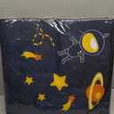 YOHOOLYO 2 In 1 Toy Storage Play Mat, Storage Box for Kids Children Space Adventures Design,Nursery, Playroom, Basket for Building Bricks Blocks Collapsible Cube Bin, 16.9"x16.9"x16.9"