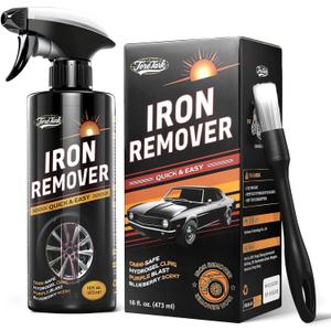 Iron Remover, Fallout & Iron Remover for Car Detailing, Fast Removal Brake Dust & Rust and Wheel Cleaner, Safe for All Vehicle Paint & Wheels, Tire Shine and Preps for Wax (16oz)