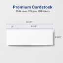 Avery Printable Tickets, 2.75" x 8.5", Laser/Inkjet, 100 Total, Great for Raffle Tickets (16430) (White)