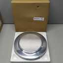 Goodluck 12 Inch Black Charger Plates, 50 Pack Clear Charger Plates with Black Trim, Disposable Plastic Dinnerware, Wedding, Party