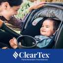 Chicco KeyFit Max Zip ClearTex Infant Car Seat and Base, Rear-Facing Seat for Infants 4-30 lbs., Infant Head and Body Support, Compatible with Chicco Strollers, Baby Travel Gear, Apex/Black (Exp. Jan, 2032)