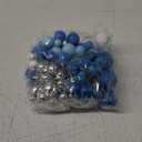 Tondiamo 108 Pcs Balls Cake Topper DIY Cupcake Insert Foam Balloons for Cake Baking Wedding Anniversary Birthday Decoration (Blue White Silver,Multi Sizes)