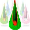 OUTREE Kids Pod Swing Seat, Cotton Child Hammock Swing Chair, Sensory Swing for Indoor and Outdoor Use, Green