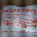 LuliKa 3 Packs Disposable Car Cover Clear Plastic Car Cover Universal Rain Dust Garage Cover with Elastic Band Medium (12.4 FT x 21.6 FT)