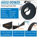 Dryer Roller Replacement Kit for Samsung Dryer Repair Kit Compatible with Samsung Dryer Parts, DC97-16782A Dryer Roller, DC93-00634A Dryer Idler Pulley, 6602-001655 Dryer Belt, DV42H5000EW/A3 Parts