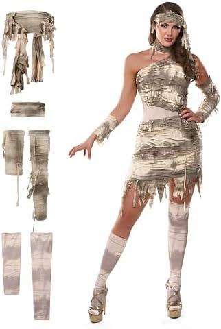 Spooktacular Creations Halloween Mummy Costume Women, Mystical Mummy Costume Adult for Halloween Party Size Large