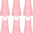 6 Pack Kids Apron Bulk with 2 Pockets Adjustable Chef Art Apron Kids Painting Aprons for Cooking Baking Painting Crafting Grilling ActivityPink
