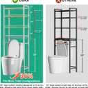 Kalrin Over-The-Toilet Storage Rack, 4-Tier Bathroom Organizer Shelf Over Toilet with Adjustable Shelf and Basket, Freestanding Space Saver Bathroom Shelves Above Toilet for Room (Avocado Green), X-Large