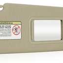 Beige Passenger Right Side Sun Visor Replacement Compatible with Hyundai Elantra 2011 2012 2013 2014 2015 (Not Fit for GT) Replace 852203X000TX