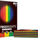 Astrobrights Colored Paper, 8.5" x 11" 24 lb/89 gsm, "Primary" 5-Color Assortment, 5 Individual Packs of 100 Assorted Sheets - 500 Sheets in Total (22228)