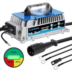 Club Car Charger 48V 18A Smart 1250W Golf Cart Battery Charger 48 Volt, IP67 Waterproof Trickle Charger, 4-6 hrs Full Charge, 16FT Cable, for All Years 48V Club Car Golf Cart 48 Volt Lead-Acid Battery