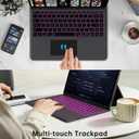 For 14.6 inch Samsung Galaxy Tab S11 Ultra/ S10 Ultra/ S9 Ultra /S8 Ultra Case with Keyboard - Folio Book Cover with Touchpad - 7 Color Backlit Keyboard with S Pen Holder for 14.6" Samsung Tablet