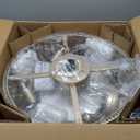 Gold Fandelier Ceiling Fans with Lights, 20" Gold Crystal Chandelier Ceiling Fan with Light Remote Control, Caged Mid Century with 6 Speeds for Bedroom, Living Room, Nursery