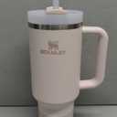 STANLEY Quencher H2.0 Tumbler with Handle and Straw 40 oz Flowstate 3-Position Lid Cup Holder Compatible for Travel Insulated Stainless Steel Cup BPA-Free Rose Quartz 2.0