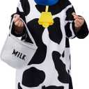 SPOOKTACULAR CREATIONS SIZE 3T, 3 piece COW COSTUME FOR KIDS ( Cow )