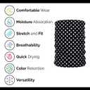 6 PCS Unisex Neck Warmer, Seamless Tube Balaclava, Face Cover, Cycling Mask, Ski Snood, Multifunctional Headwear, Neck Gaiter (Multicolor) (Black)