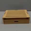 Bamboo Bread Slicer Guide: Bread Cutter for Homemade Bread Loaf - Adjustable and Foldable with Crumb Tray