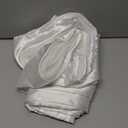 Homiest 60"x80" Duvet Cover for Weighted Blanket, White Satin Weighted Blanket Cover with 8 Ties, Silky & Removable Zippered Duvet Cover Full/Queen Heavy Blanket Duvet Cover for Adults