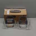Rubbermaid Brilliance Glass Storage 4.7-Cup Food Containers with Lids Set of 2 Clear