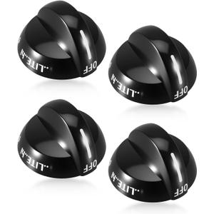 4 Pcs 316220009 Burner Stove Knob Replacement Fit for Crosley Tappan Frigidaire Replace 1379610 AP4322122 1379610 AH1991531 PS1991531 EAP1991531 PD00030843