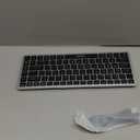 TECKNET Bluetooth Keyboard Rechargeable, 4-Device (2.4G+3BT) Wireless Keyboard, Ultra-Slim Quiet Typing, 14 Hotkeys Computer Keyboard for PC/Laptop/Smart TV/Tablet/iPad (Sliver+Black)