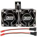 DKKY RC Motor Cooling Fan Heatsink 20000 RPM 54-58mm Ajustable Mount for ARRMA Axial 1/5 1/6 1/7 RC Models with 1717 5687 56113 2028 Motor (Black)