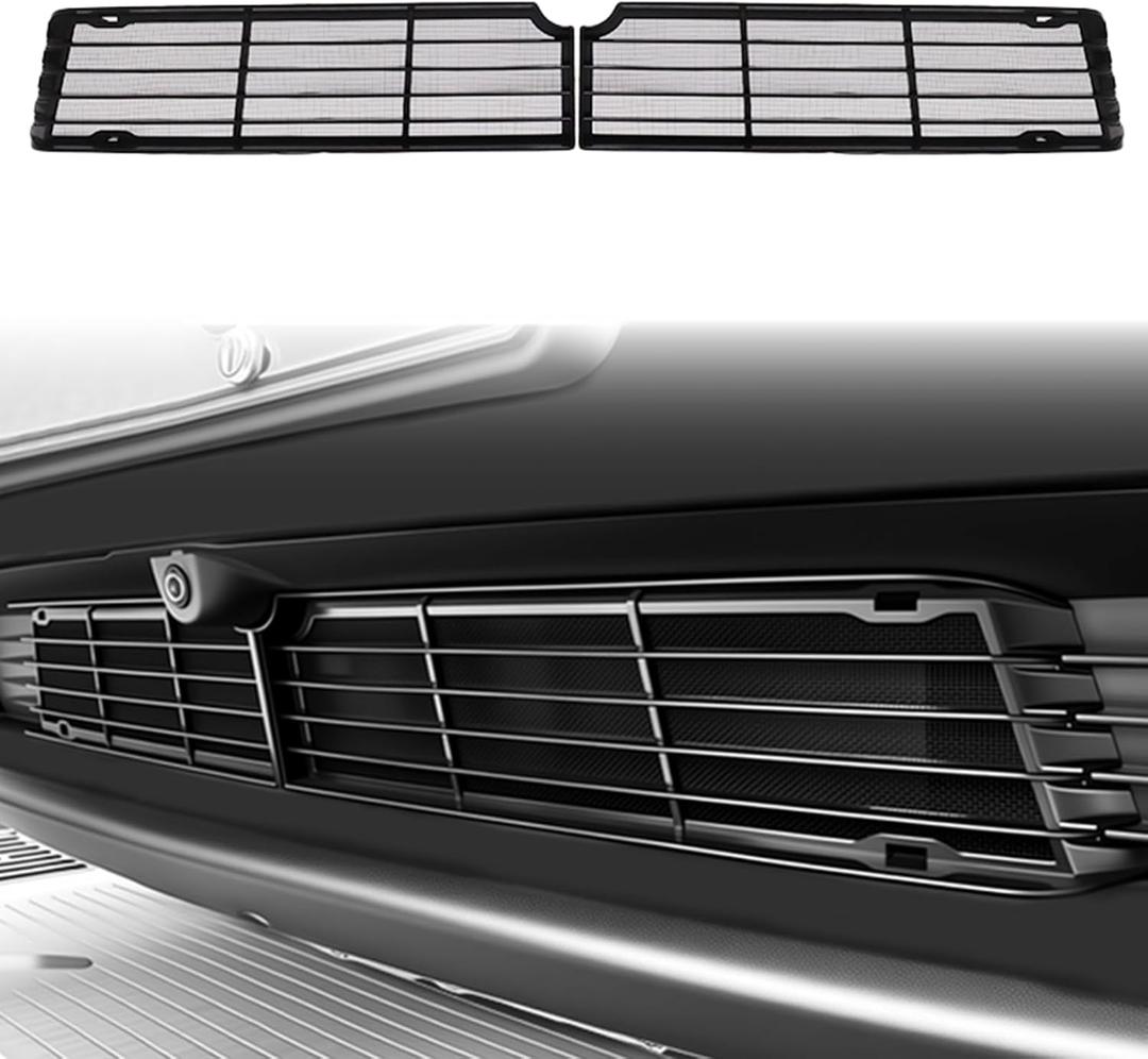 Front Grille Mesh Inserts for Tesla Model Y Juniper 2026(NOT for Standard/Performance), Lower Bumper Grill Guard, ABS Protective Mesh Cover, Prevent Debris & Rocks, Easy Snap-On Installation
