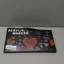 Blue Dual Tip Acrylic Paint Pens, Adult Artist Acrylic Paint Markers for Wood, Canvas, Stone, Rock Painting, Glass, Ceramic Surfaces 24 Color