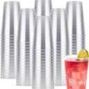 Goodluck 200PCS 12oz Clear Plastic Cups for Party, Disposable Clear Plastic Cups, Cocktail Glasses for Wedding Thanksgiving, Christmas and Parties